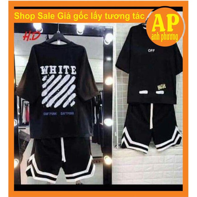 Bộ nam đen White cực đẹp🤛bộ đùi nam nữ freesize form thụng thay lỡ áo unisex🤛co giãn 4 chiều chất thể thao không pha🤛 | BigBuy360 - bigbuy360.vn