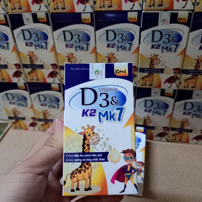 Siro nhỏ giọt bổ sung vitamin D3 và K2 M7 cho trẻ sơ sinh còi cọc, biếng ăn mất ngủ ,còi xương.