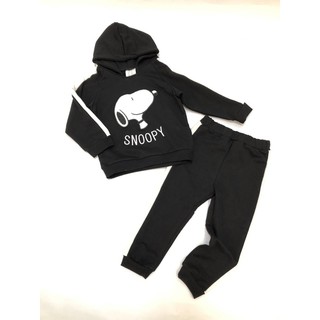 Bộ nỉ snoopy màu đen cực chất cho bé trai
