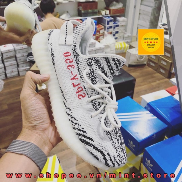 ( SALE SỐC - Video ) Giày thể thao Sneaker V2 350 Zebra
