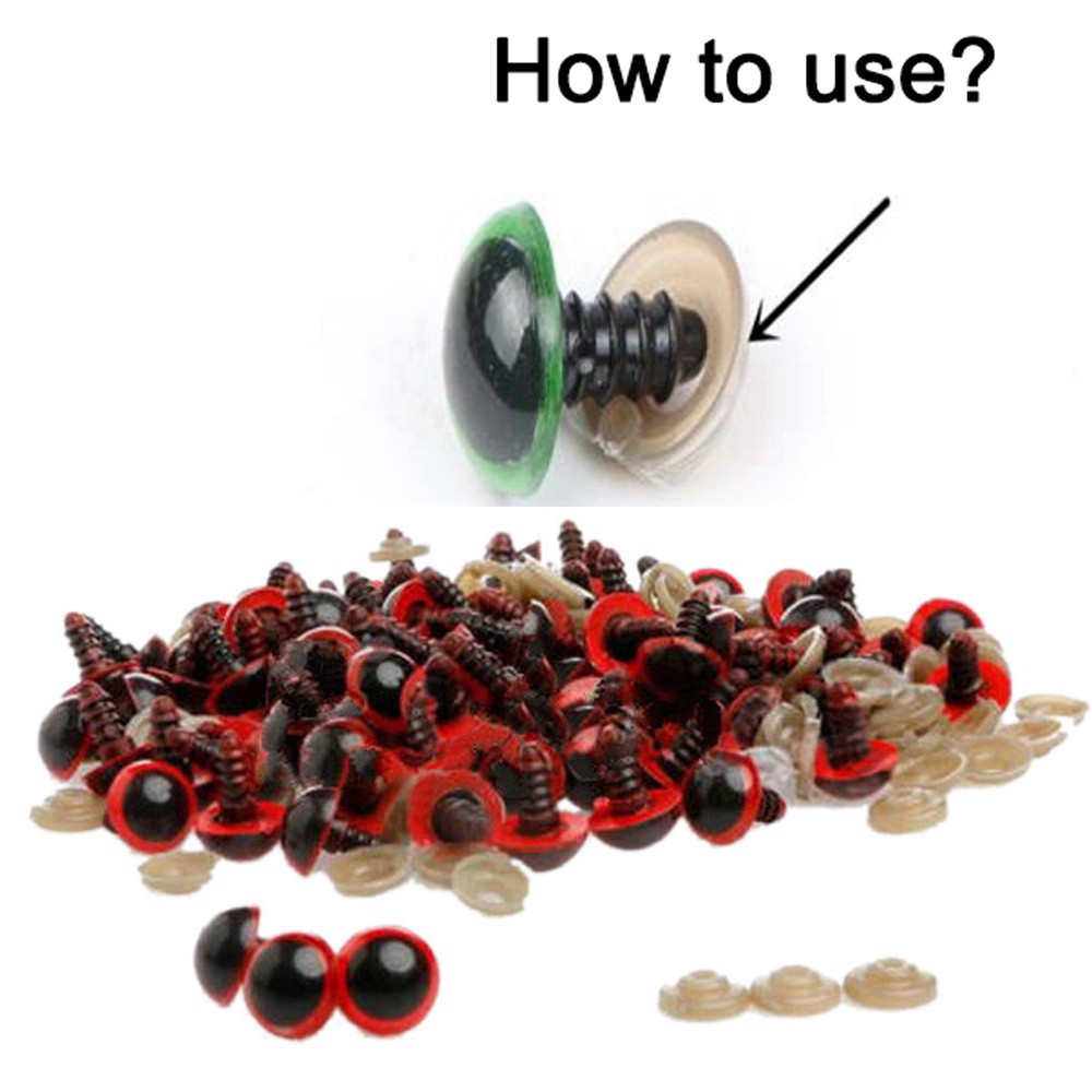 Set 20 Cặp Mắt Gấu Bông Bằng Nhựa Kích Thước 8 / 10 / 12 / 14mm