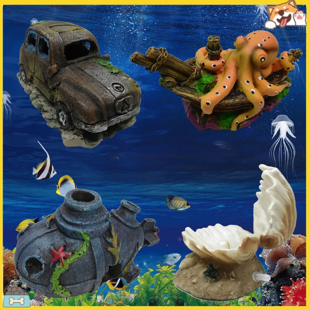 Mô hình trang trí bể cá thủy tinh kiểu dáng độc đáo tùy chọn