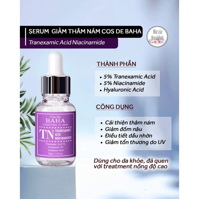 Serum giảm thâm nám COS DE BAHA TN TRANEXAMIC ACID