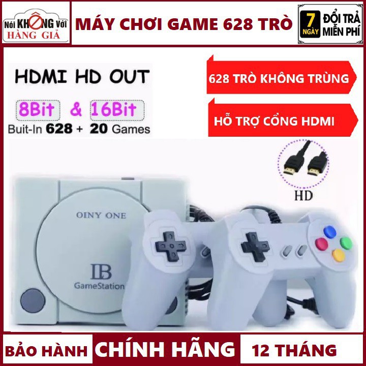 HÀNG CAO CẤP -  Kèm Cổng HDMI-Máy Chơi Game 4 Nút HDMI 628 trò Nes+20 trò Ps1 , Máy chơi game cầm tay-Bảo Hành 12 Tháng 