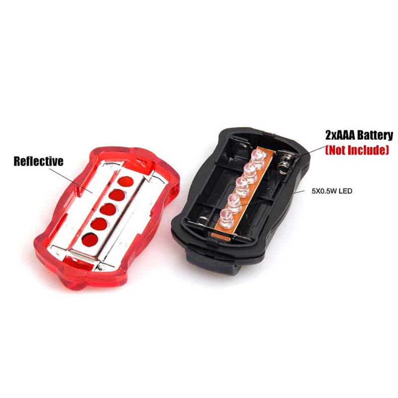 Đèn led phản quang cảnh báo an toàn chống thấm nước gắn đuôi xe đạp