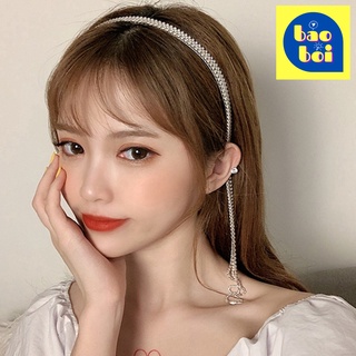 Băng Đô Cài Tóc Đính Đá Lấp Lánh Sợi Dài Đi Tiệc