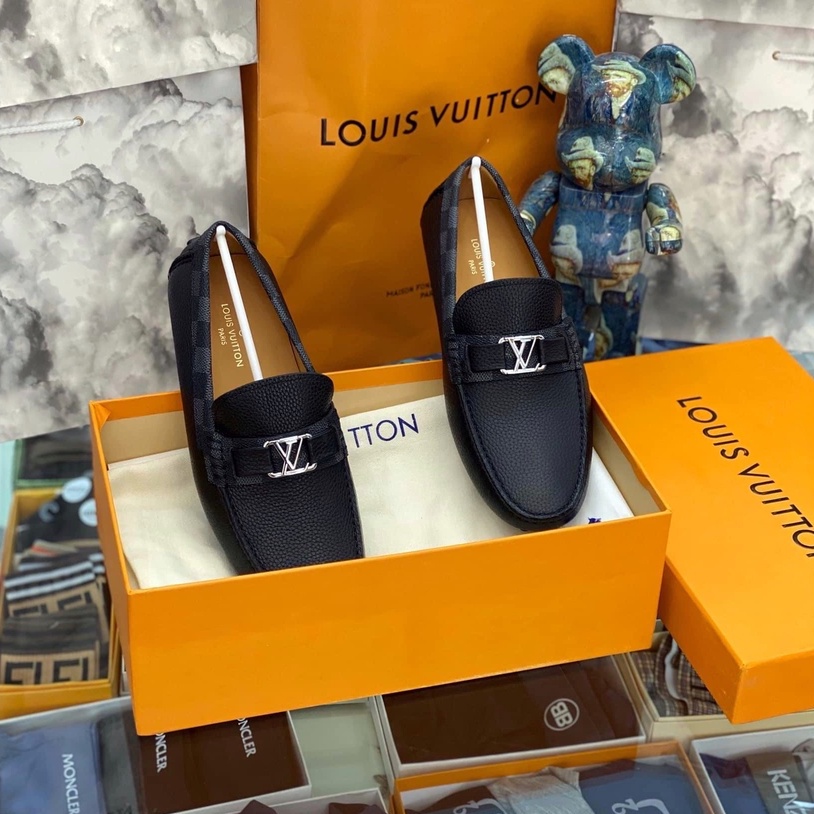 Giày Moca da bò Louiss Vuitton viền caro [ Dota ]