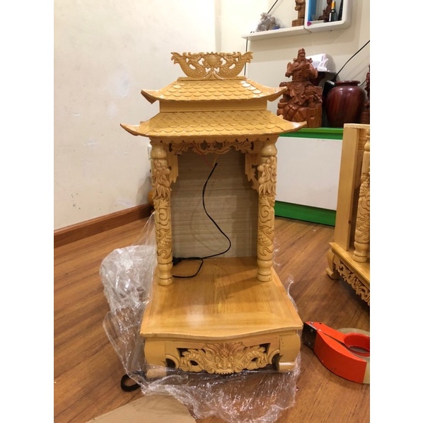 Bàn thờ thần tài 36, 41cm gỗ pơmu