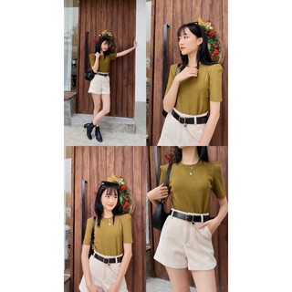 Áo len cộc trơn