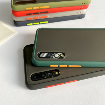 Ốp điện thoại mặt nhám chống sốc chống va đập và vân tay màu sắc thời trang cho Xiaomi Mi 10 9 Note 10 CC9 CC9e A3 Pro Lite