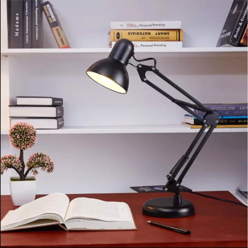 Đèn học để bàn chống cận, đèn học gấp gọn 2 trong 1 có đế và kẹp bàn cao cấp