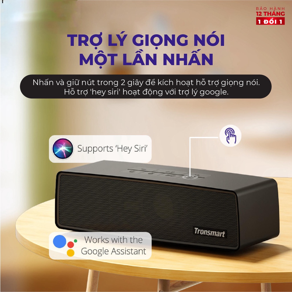 Loa Bluetooth mini 5.0 Tronsmart Studio 30W Ghép nối không dây đến 100 loa Âm thanh trung thực TM-443073 - Chính Hãng