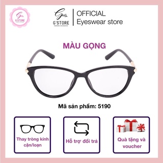 Kính mắt mèo thời trang, Gọng kính mắt mèo Hàn Quốc nhựa càng phối kim loại 5190