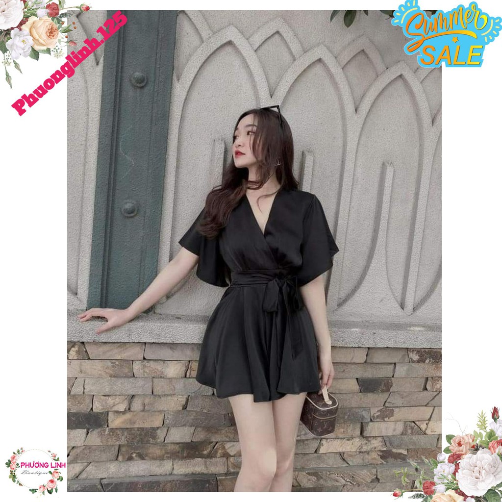SET JUM LỤA XÒE CỔ V THẮT ĐAI