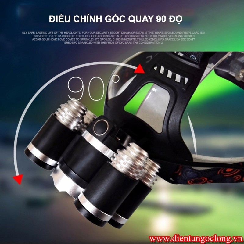 Đèn Đội Đầu T6M5 Cực Sáng Kèm Pin Sạc