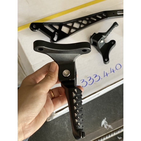 Gác chân malay + pát treo pô cnc lắp cho Ex 150, Ex 155, Winner  - Minh Kiệt Racing