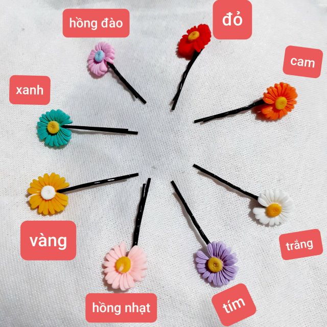 Kẹp tâm hoa cúc màu(được chọn màu)