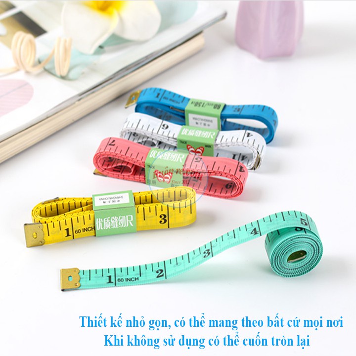 Xả sốc 3 ngày Thước dây 1.5m bản nhỏ tiện dụng Br 01029