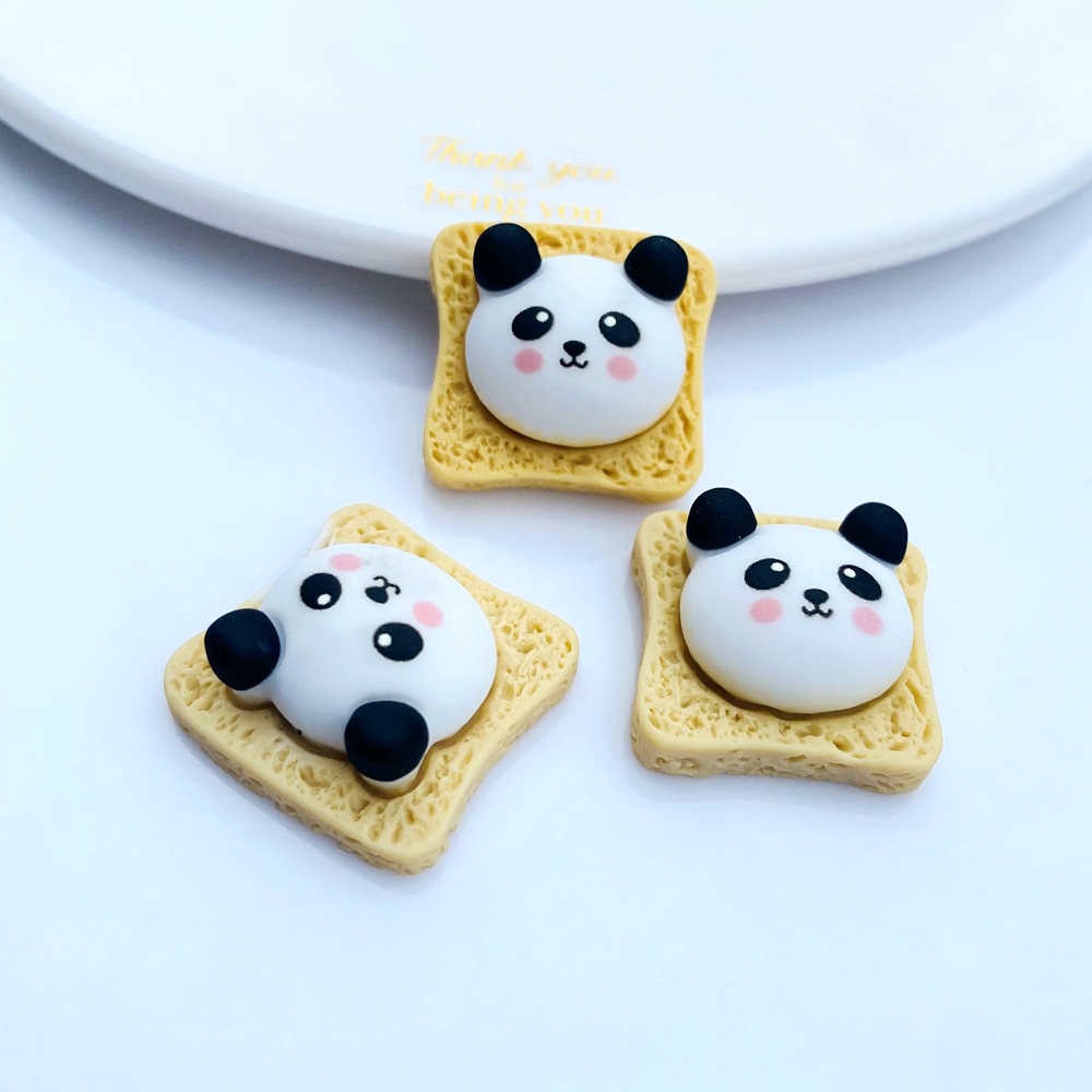 Phụ Kiện Trang Trí Ốp Điện Thoại Hình Bánh Mì Gấu Thỏ Gấu Trúc Dễ Thương