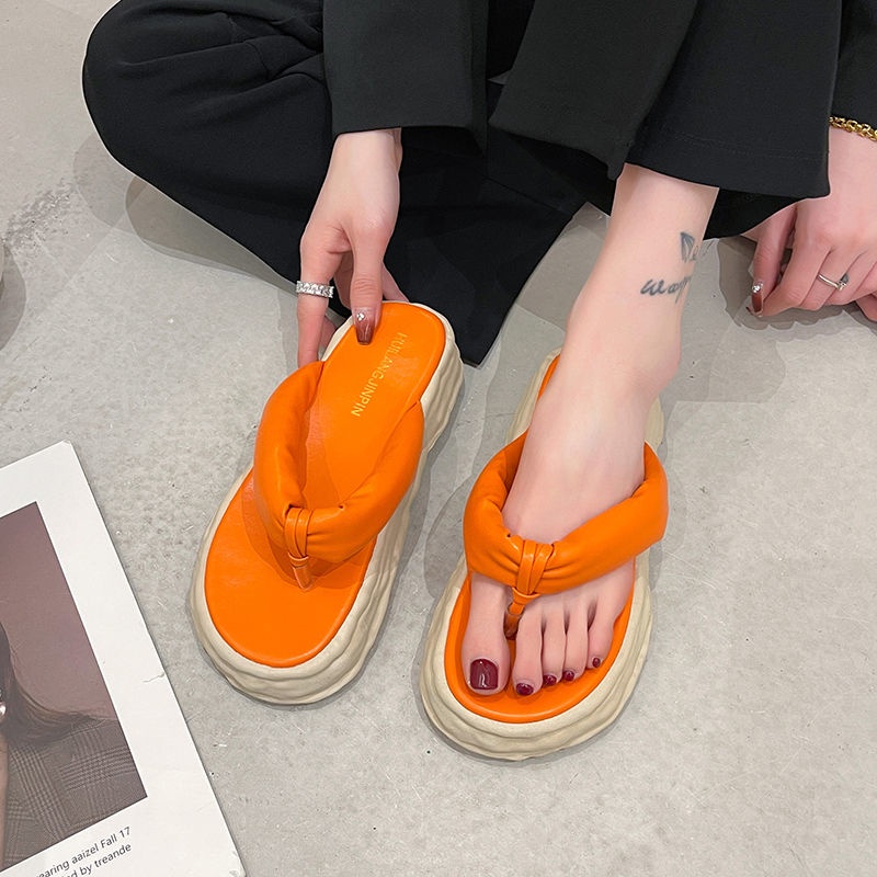 Dép Xỏ Ngón Đế Dày Tăng Chiều Cao Phong Cách Mùa Hè Mới