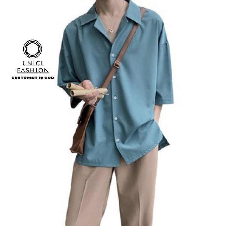 [HÀNG SIÊU PHẨM] ÁO SƠ MI TAY NGẮN CỔ VEST UNICI nhiều màu Nam Nữ Unisex 2021 SM01