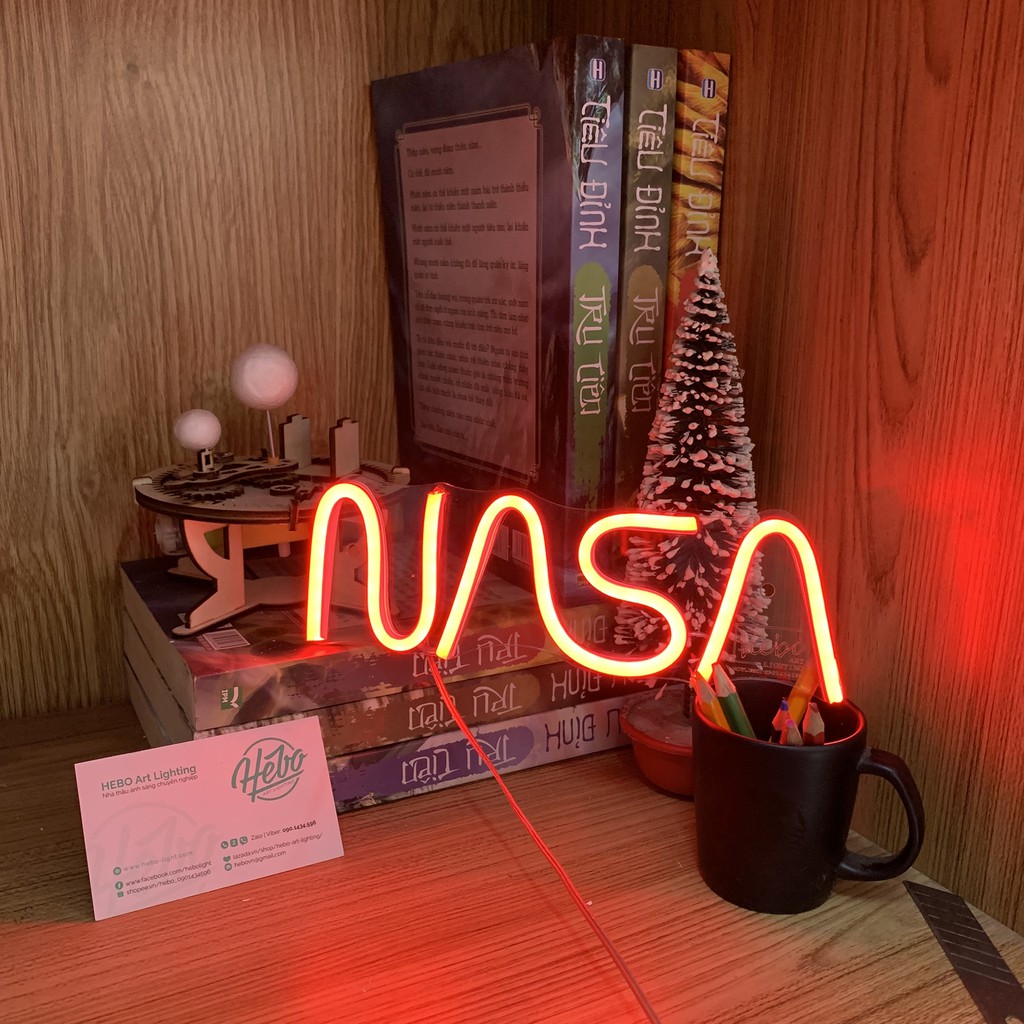 Đèn Led Neon Trang Trí Phòng Chữ NASA