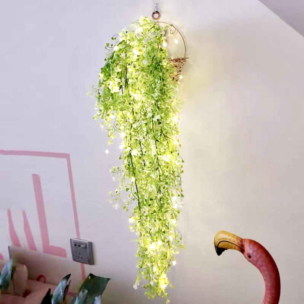 Giỏ Hoa Treo Tường Kết Sẵn Hoa Cỏ Trang Trí Nhà Cửa, Cửa Hàng, Lớp Học, Văn Phòng