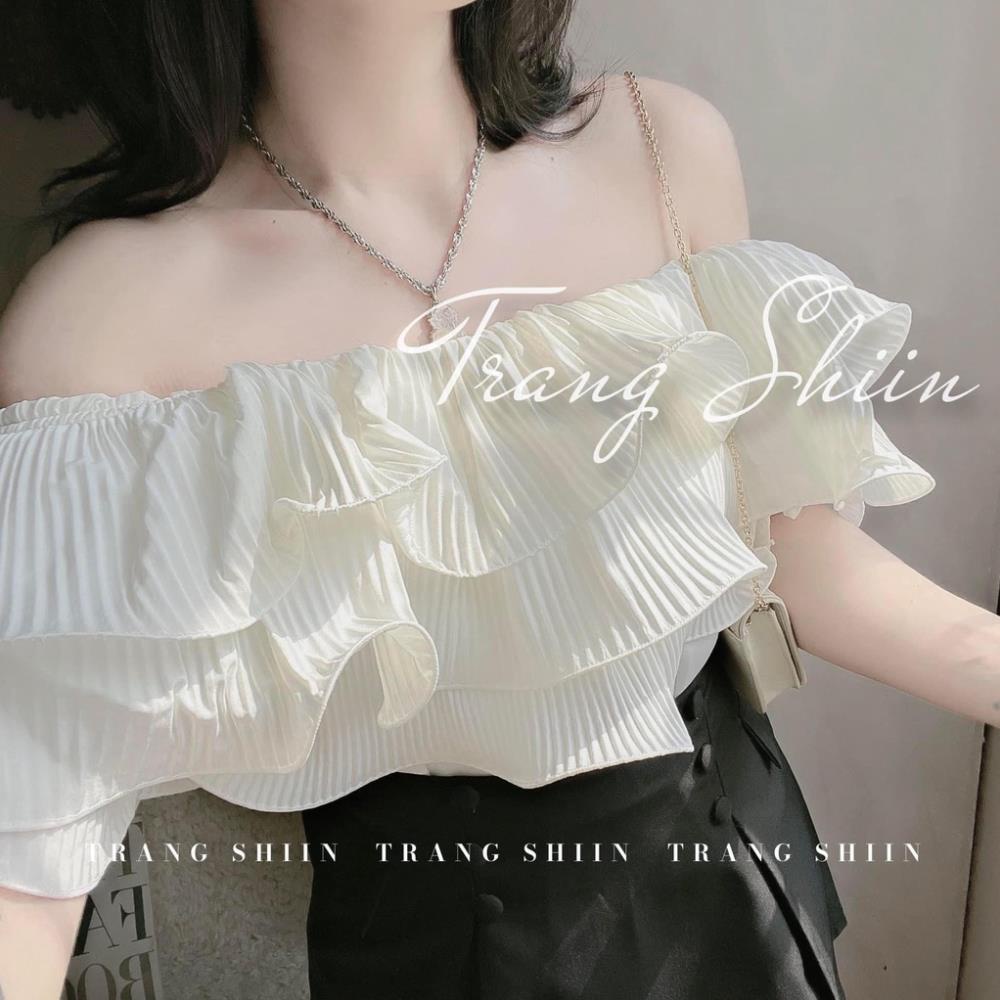 ✔ 𝗙𝗥𝗘𝗘 𝗦𝗛𝗜𝗣  SET SƠ MI BÈO TRỄ VAI CHÂN VÁY NGẮN SIÊU HÓT