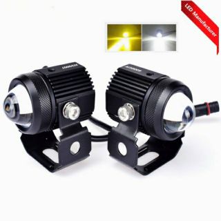 Đèn led trợ sáng mini siêu sáng 2 chế độ vàng - trắng