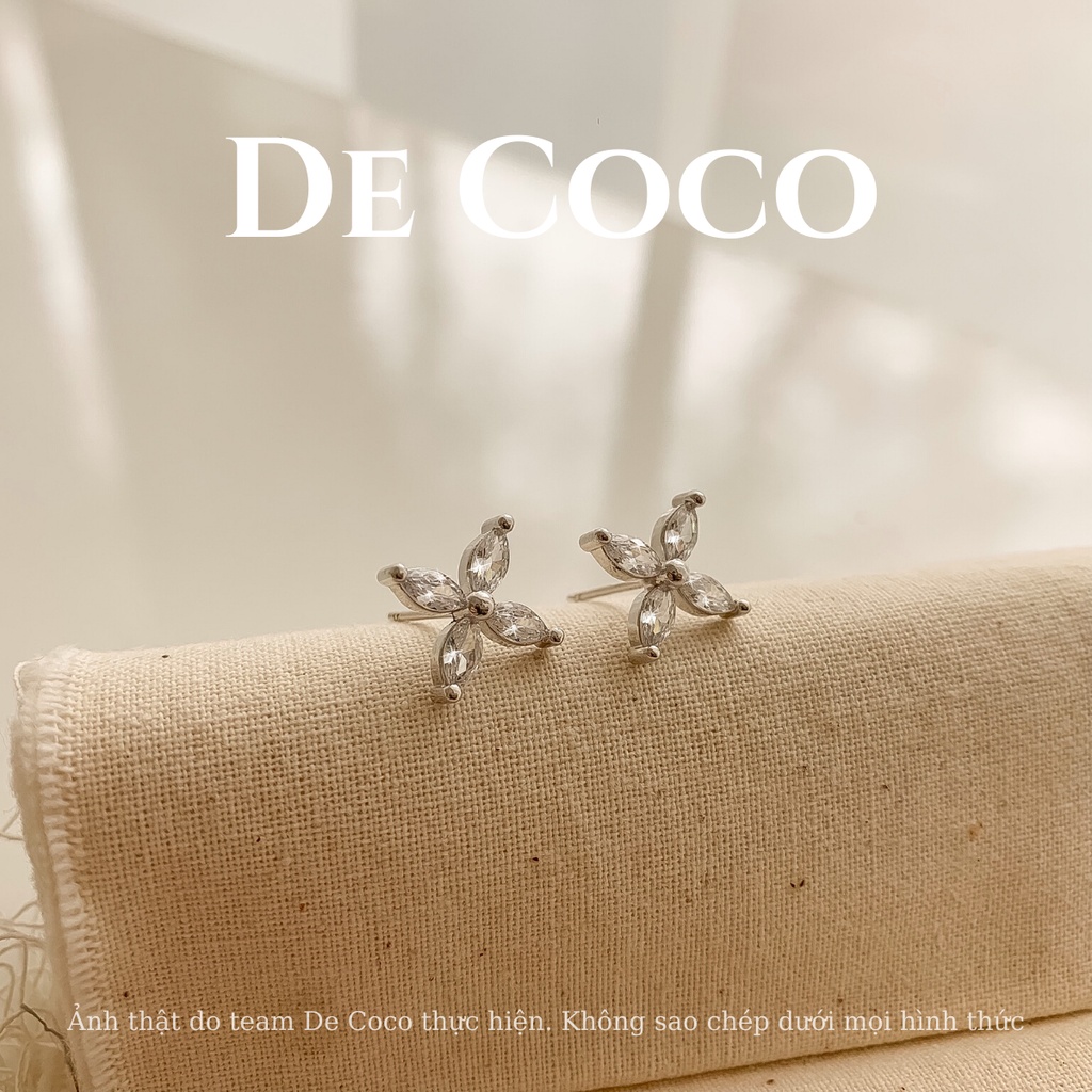 [Mã SKAMCLU8 giảm 10% cho đơn từ 100K] Khuyên tai mix kẹp vành hình hoa Daria De Coco