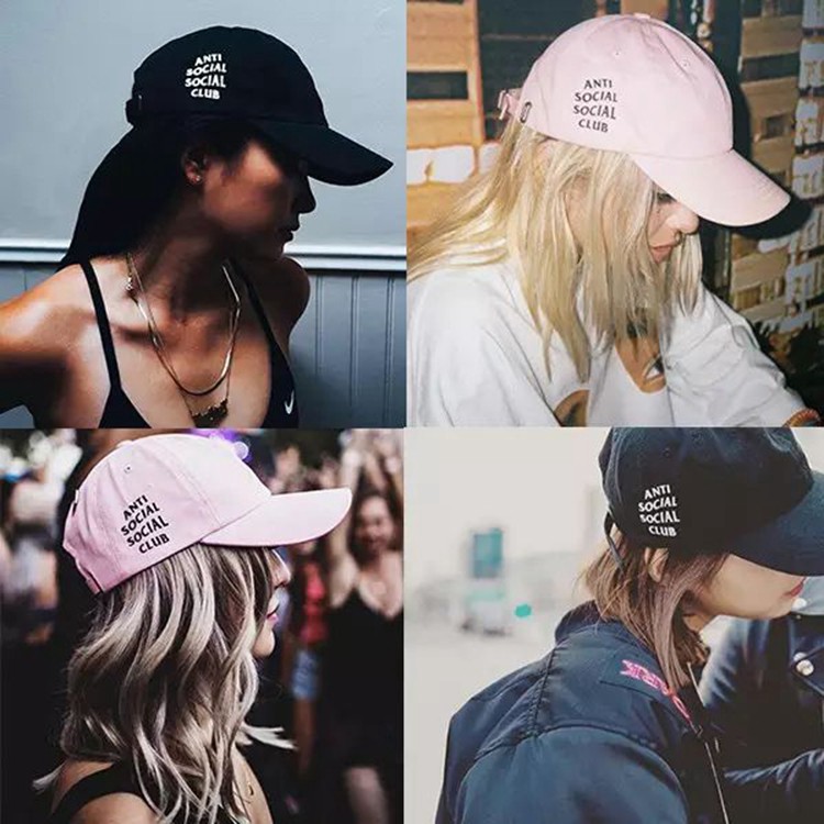 Mũ Lưỡi Trai Thêu Chữ &amp;Quot; Anti Social Club &amp;Quot;
