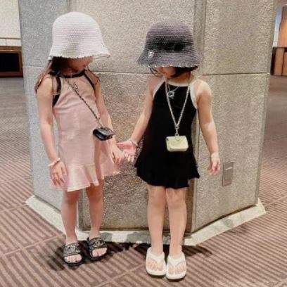 (8-18kg) Váy bé gái 2 dây sành điệu QATE920 - đầm bé gái body cổ yếm bé gái TB240