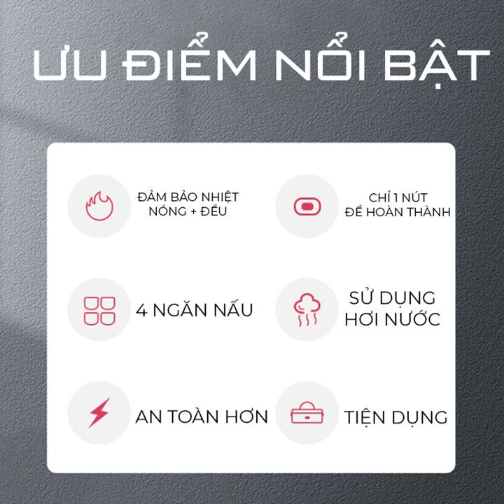 Hộp Cơm Điện Hâm Nóng Giữ Nhiệt Cooking LUNCHBOX 200W 2 Tầng