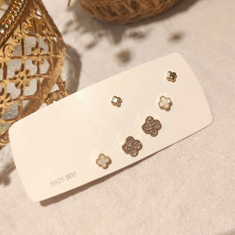 Bông tai mạ bạc 925 phong cách Hàn Quốc thời trang tinh tế