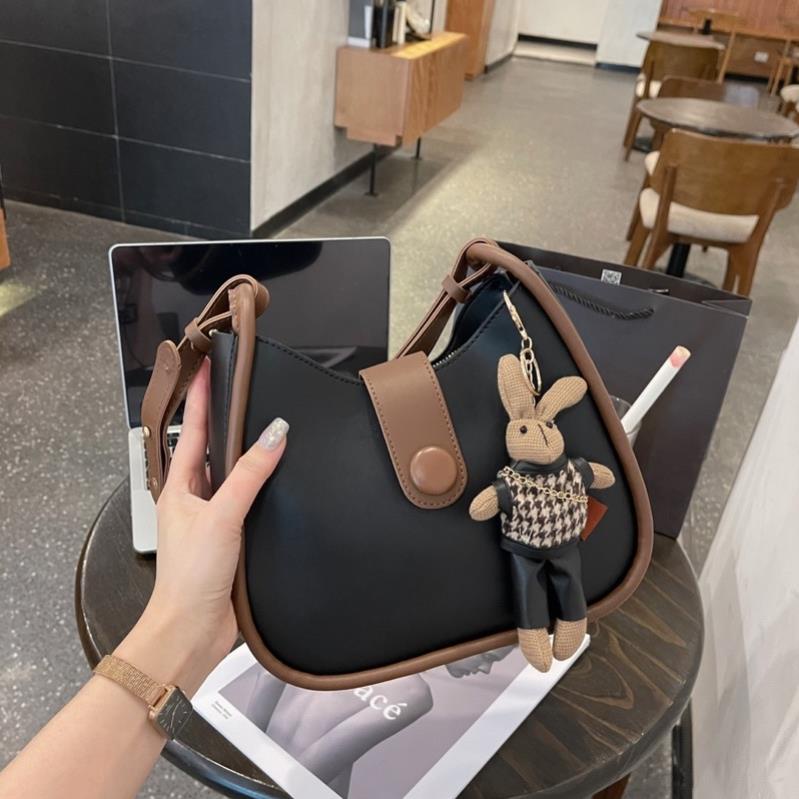 TÚI XÁCH TRENDY BAG CÚC BẤM 4 MÀU CHO NỮ - tặmg kèm thỏ bông