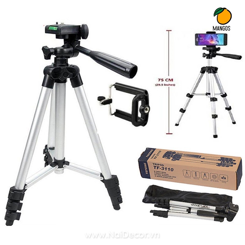 Giá đỡ chụp ảnh điện thoại tripod 3 chân nhỏ gọn tiện dụng, dễ dàng sử dụng - Mango_Ovil