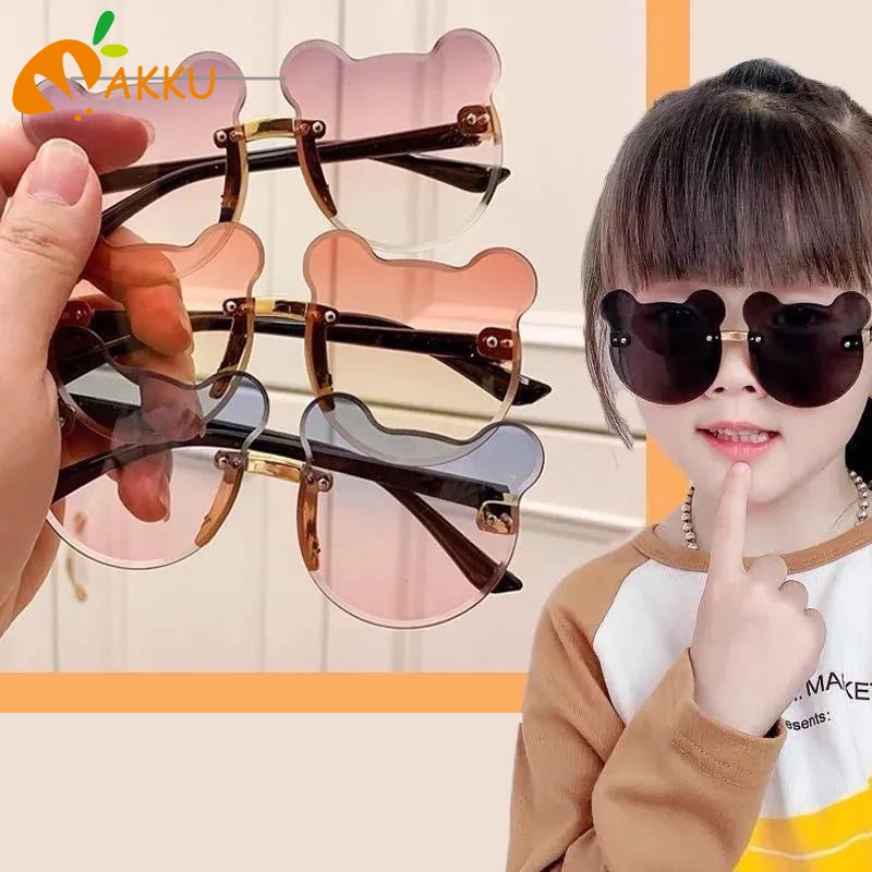 Kính Mát Chống Tia UV Hình Gấu Dễ Thương Cho Bé akku