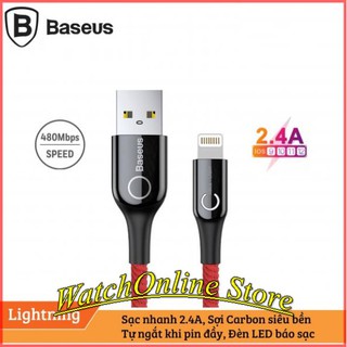 Cáp sạc nhanh IPHONE tự ngắt thông minh chính hãng Baseus C-shaped Light mới nhất 2019