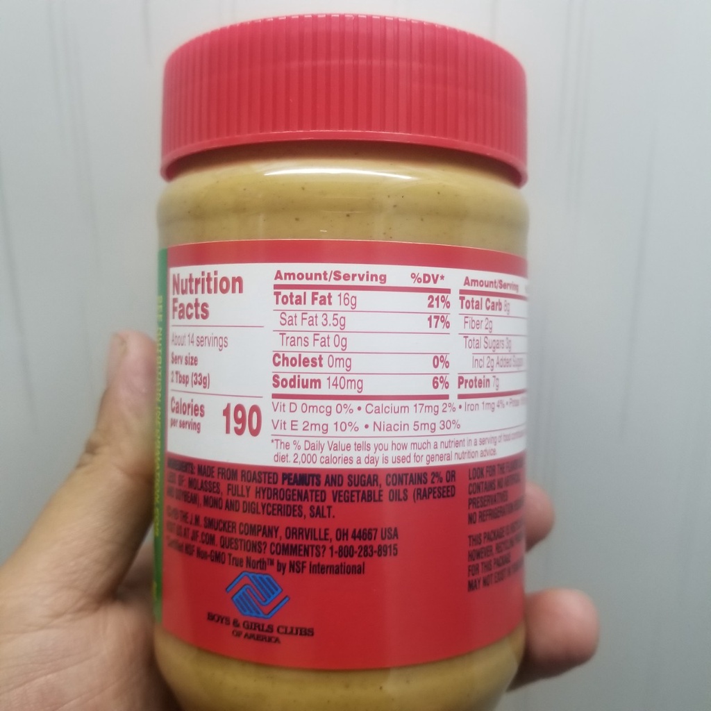 Bơ đậu phộng mịn jif 454 g - nhập khẩu mỹ - ảnh sản phẩm 3