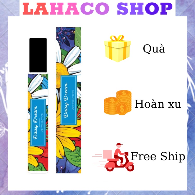 Tinh dầu nước hoa nữ chính hãng mini thơm lâu giá rẻ Daisy Dream dầu thơm Pháp Lahaco Shop