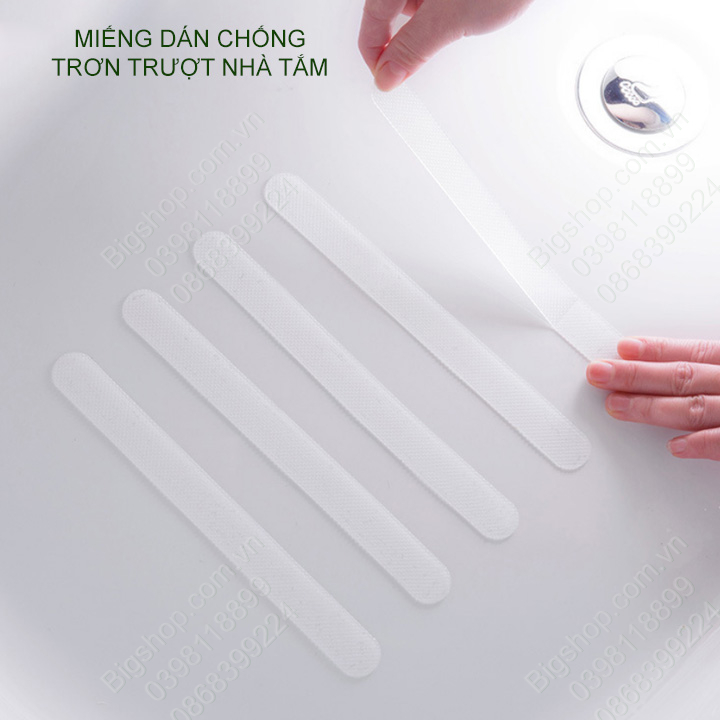Miếng dán chống trơn trượt nhà tắm, bằng nhựa PEVA chống nước