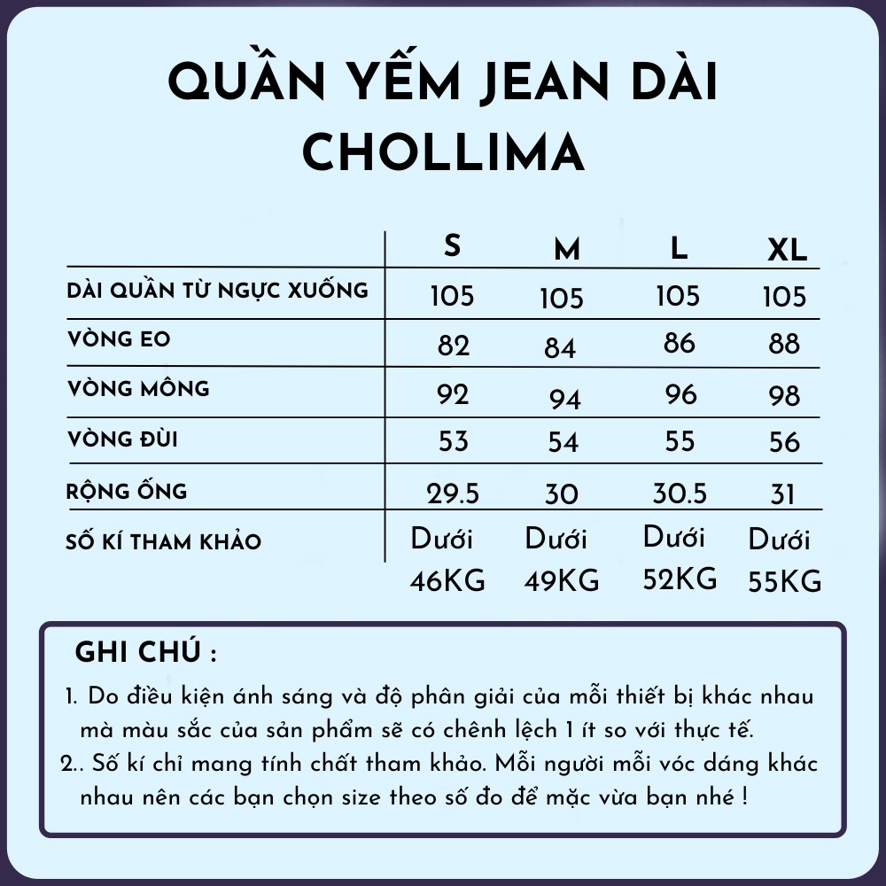 Yếm jeans dài trơn Chollima YJ001 phong cách hàn quốc