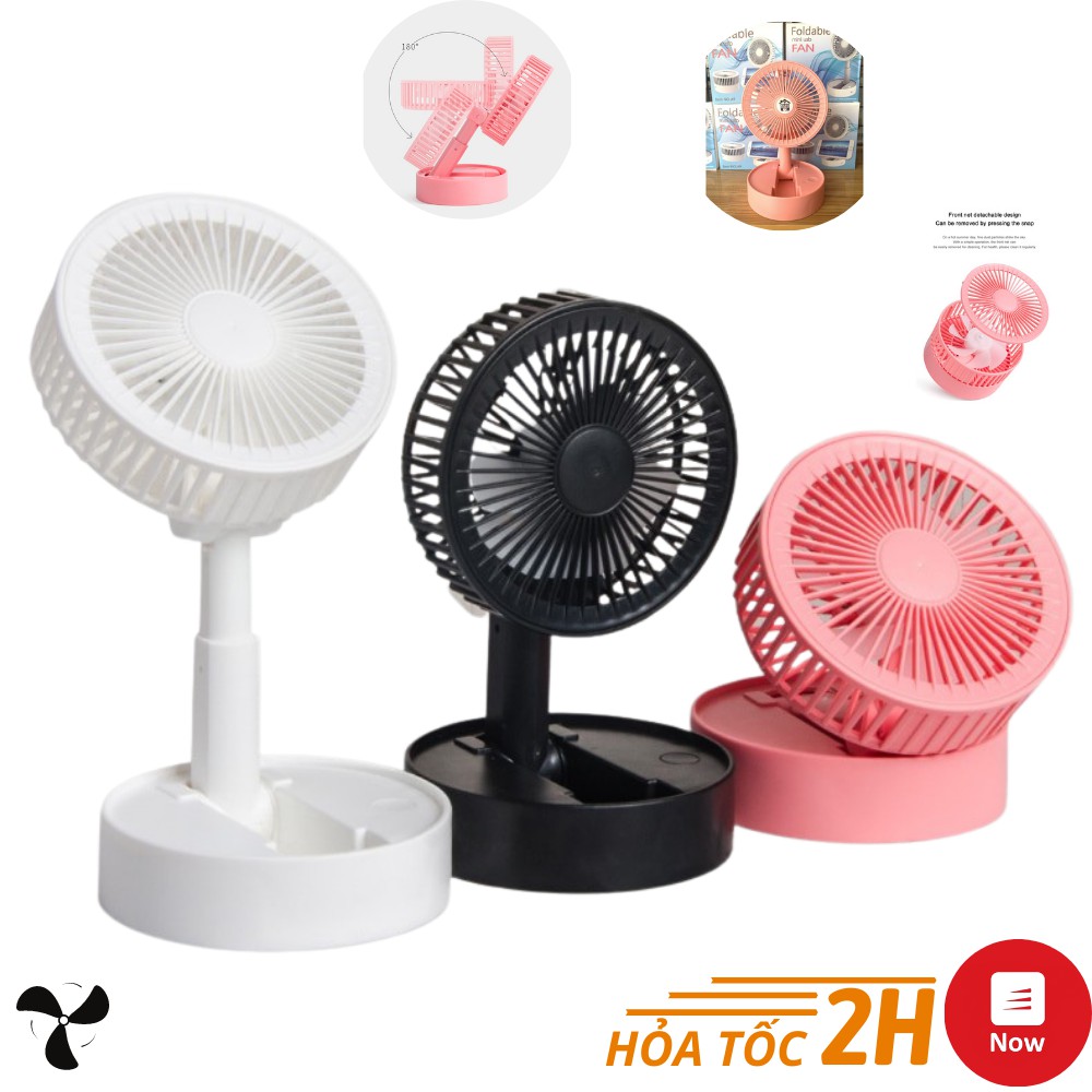 Quạt Mini Cầm Tay A9 Với 3 Tốc Độ Gió Gấp Gọn Tiện Dụng - Kèm Pin Và Cáp Sạc USB