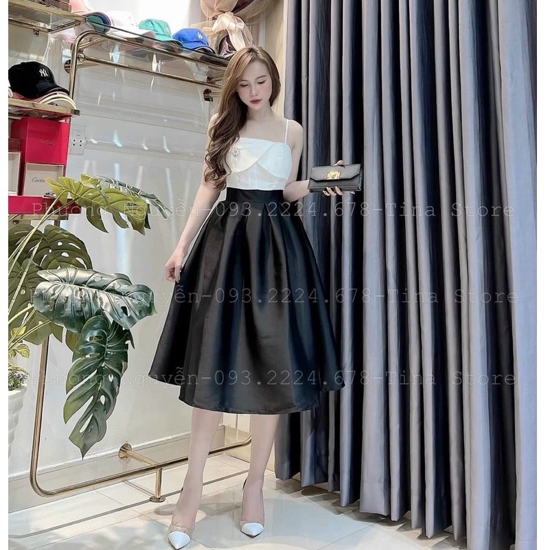 Váy đầm xòe 2 dây có mút ngực siêu xinh nổi hơn cô dâu phù hợp mọi phong cách sang chảnh