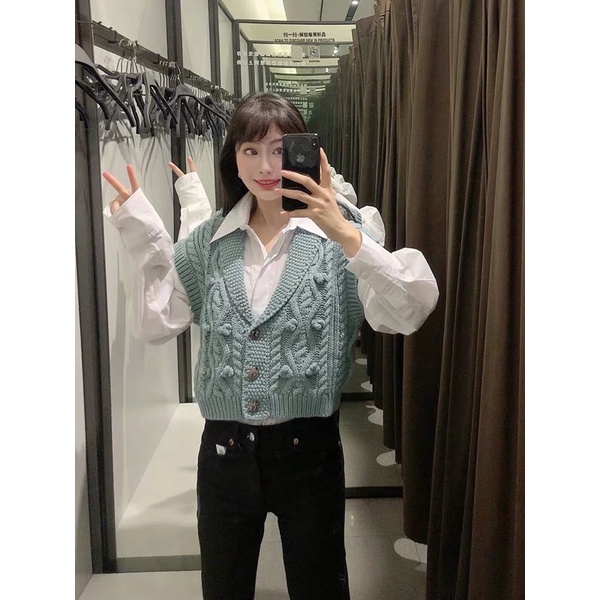 Áo gile len Zara xuất xịn mẫu mới 2021