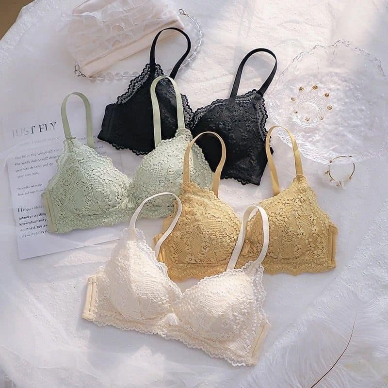 [SIZE 34-38] ÁO LÓT SU KHÔNG GỌNG REN HOA ĐỆM MỎNG BABE AR235