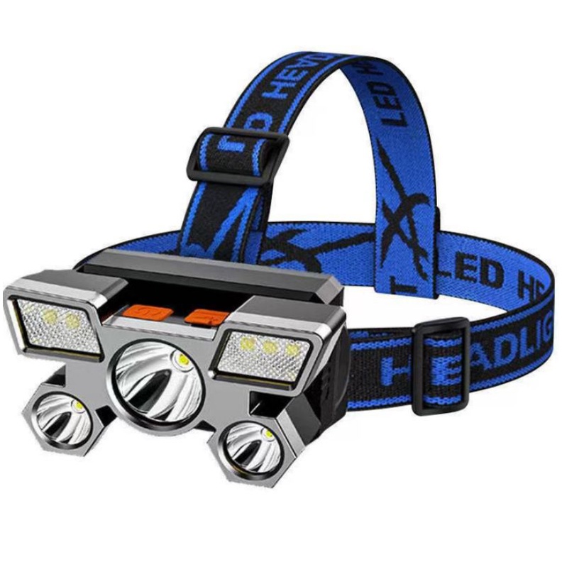 Đèn Đội Đầu 5 Bóng Mẫu 2022 sạc usb pin 18650,,,,