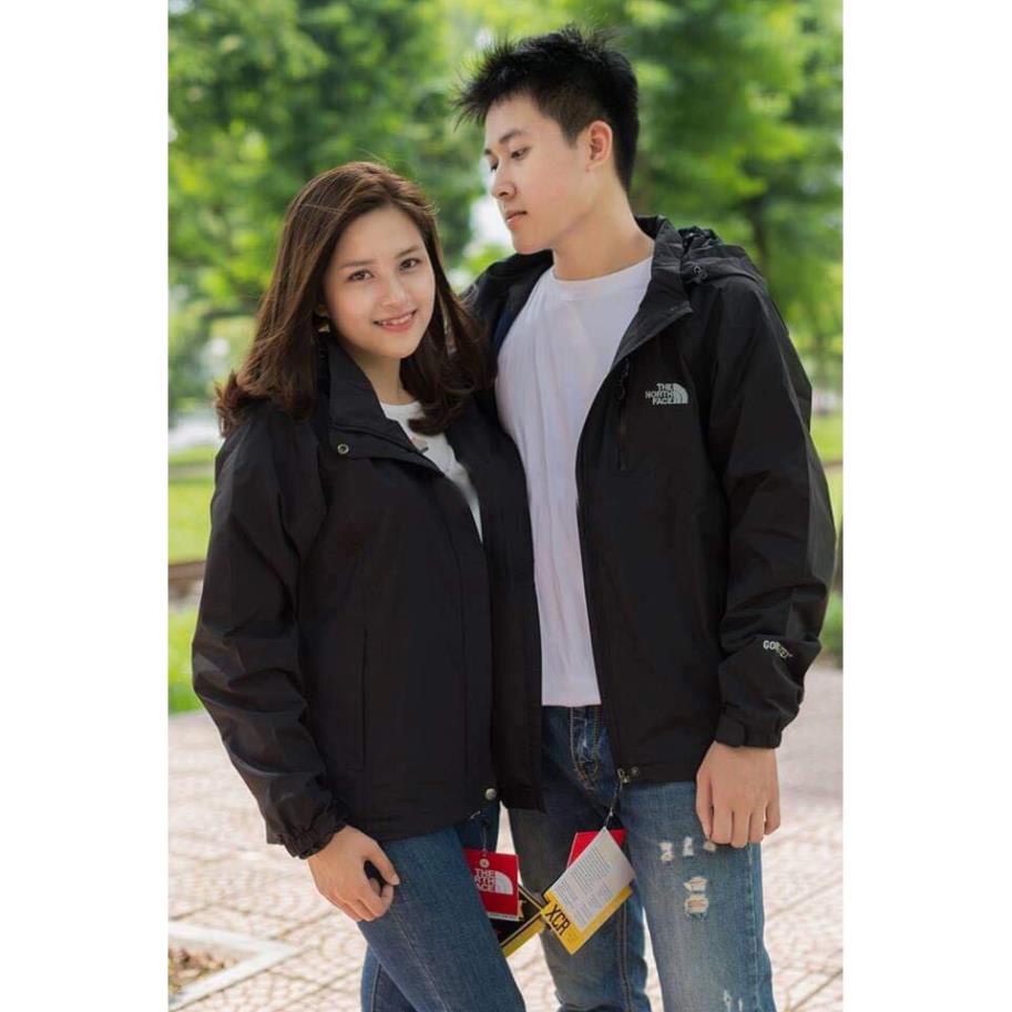 Áo Khoác Gió The North Face 2 Lớp, Hàng Chính Hãng, Chống Nước, Mũ Tháo Rời, Khóa Thoát Khí, Khóa Phát Quang