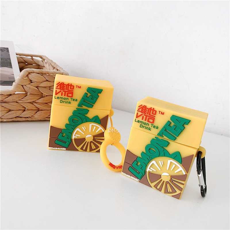 ☘️Quà tặng ý nghĩa☘️Case bao tai nghe không dây 1 2 3 PRO Trà chanh tưới mát - 1064 CATCH