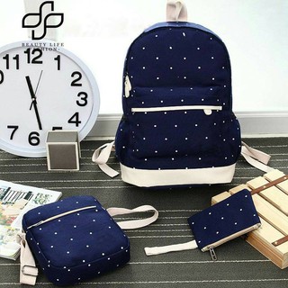 Hot Bộ 3 món balo thời trang , balo vải ,balo nữ,baloteen,balo đi học,balo hot,balo xinh,balo da,balo kute